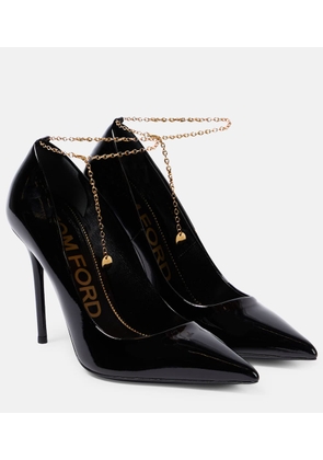 Tom Ford Chain 105 patent leather pumps