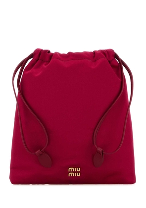 Miu Miu Dark Pink Satin Pouch