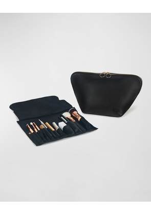 Vacationer Leather Makeup Bag w/ Organizer