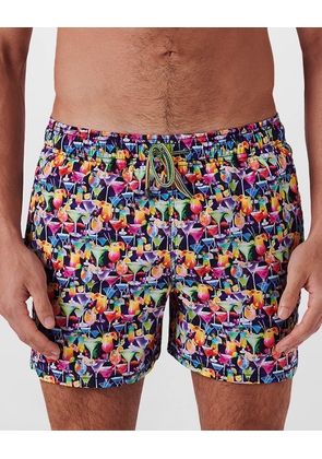 Men's Cocktail-Print Swim Trunks