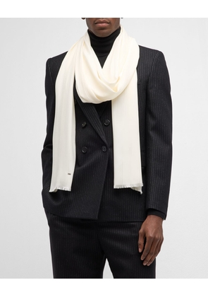 Men's YSL Striped Smoking Scarf