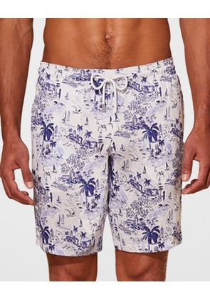 Men's Riviera Linen Bermuda Shorts