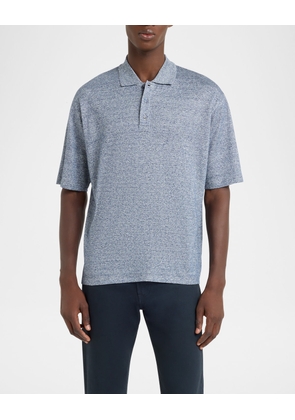 Men's Mollia Linen and Cotton Jersey Polo Shirt