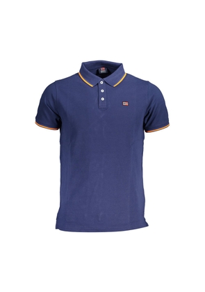 Elegant Contrast Detail Polo Shirt - M