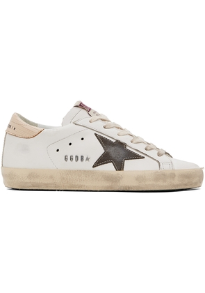 Golden Goose SSENSE Exclusive White & Beige Super-Star Sneakers