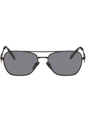 Prada Eyewear Black Triangle Logo Sunglasses