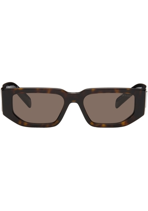 Prada Eyewear Brown Triangle Logo Sunglasses