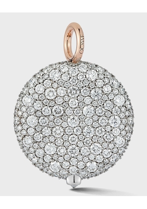 25mm Large Pebble Pendant in 18K Rose Gold and Diamonds