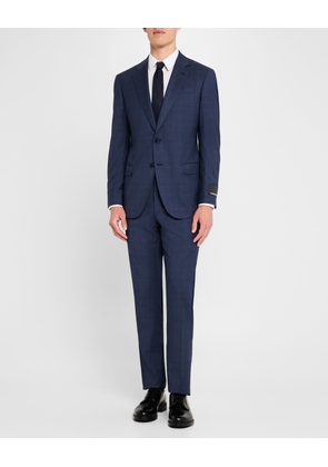 Men's Wool Micro-Windowpane Suit