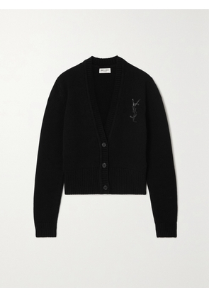 SAINT LAURENT - Embellished Cashmere Cardigan - Black - XS,M,XL,L