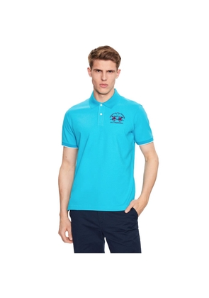 La Martina Light Blue Cotton Polo Shirt - XXL