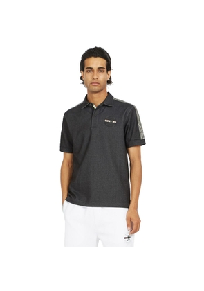 La Martina Black Cotton Polo Shirt - L