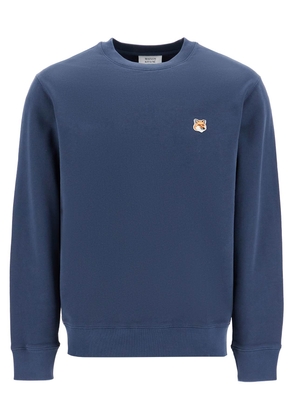 fox head patch sweatshirt with - L Blue