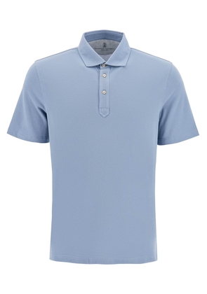 pique polo shirt - S Blue