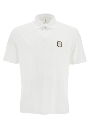 technical jersey polo shirt - S White