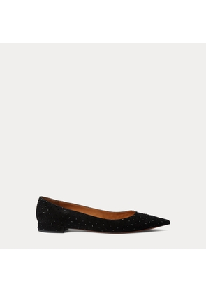 Kendrya Embellished Suede Ballet Flat