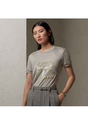 Embellished RL Melange Interlock Tee