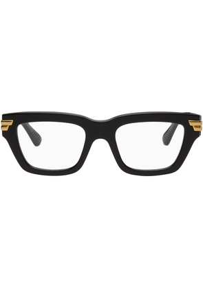 Bottega Veneta Black Rectangular Glasses