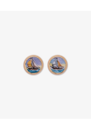 Larusmiani Cufflinks With Sailing Boats Cufflinks