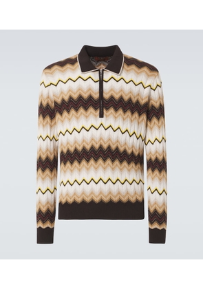 Missoni Zigzag cotton and wool half-zip sweater