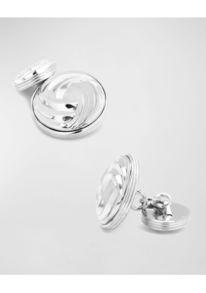 Modern Knot Sterling Silver Cuff Links