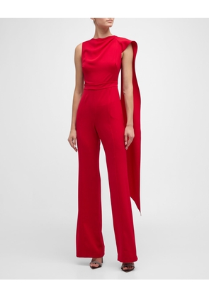 Enola Sleeveless Draped Jumpsuit