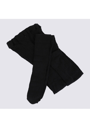 Saint Laurent Black Wool Collant Socks