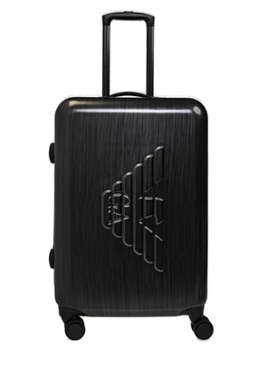 Emporio Armani Logo Embossed Four Wheels Suitcase