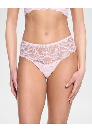 Silhouette Floral Lace & Stretch Mesh Panty