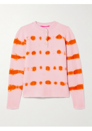 The Elder Statesman - Rave Tie-dyed Brushed-cashmere Sweater - Pink - x small,small,medium,large