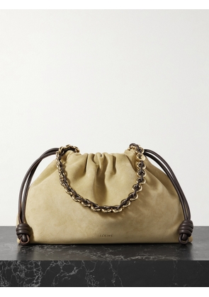 Loewe - Flamenco Large Suede Bag - Neutrals - One size