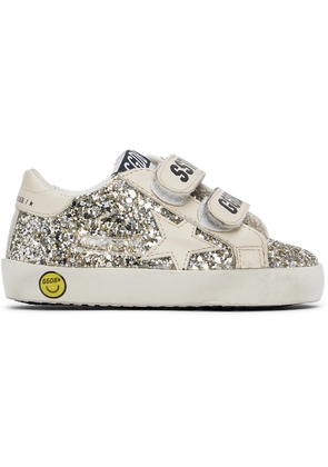 Golden Goose Baby Silver & Off-White Old School Sneakers