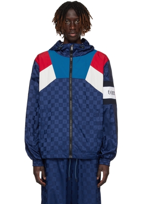 Tommy Jeans Navy Checkerboard Track Jacket