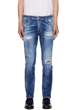 Dsquared2 Blue Ripped Skater Jeans