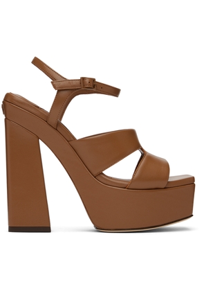 Jimmy Choo Brown Ellison/PF 140 Heeled Sandals