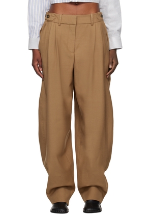 Stella McCartney Tan Wide Leg Trousers