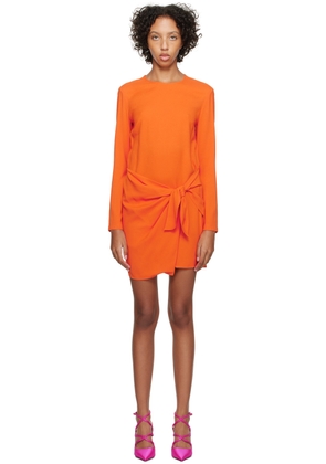 Moschino Jeans Orange Tie Minidress