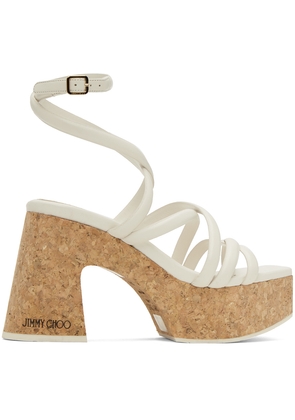 Jimmy Choo Off-White Cecelia 95 Heeled Sandals