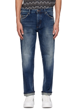 Emporio Armani Navy Button-Fly Jeans