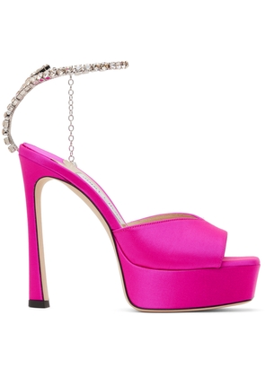 Jimmy Choo Pink Saeda 125 Heeled Sandals