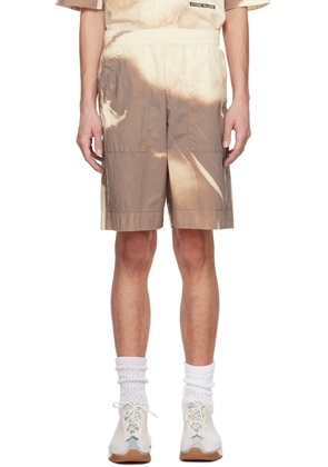 Stone Island Brown & Off-White Graphic Shorts