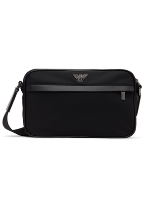 Emporio Armani Black One Shoulder Commuting Crossbody Bag