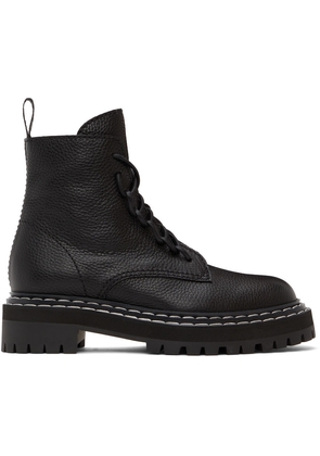 Proenza Schouler Black Lug Sole Combat Boots