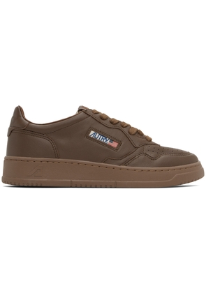 AUTRY Brown Medalist Low Sneakers