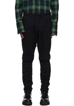 Greg Lauren Black Slim-Fit Lounge Pants