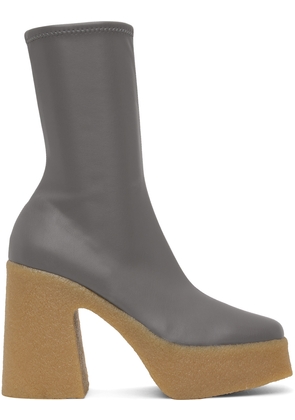 Stella McCartney Gray Skyla Heeled Boots