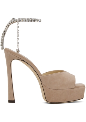 Jimmy Choo Beige Saeda 125 Heeled Sandals