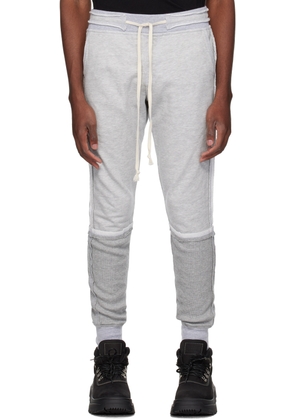 Greg Lauren Gray Paneled Sweatpants