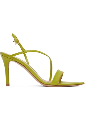 Gianvito Rossi Green Manhattan 85 Heeled Sandals