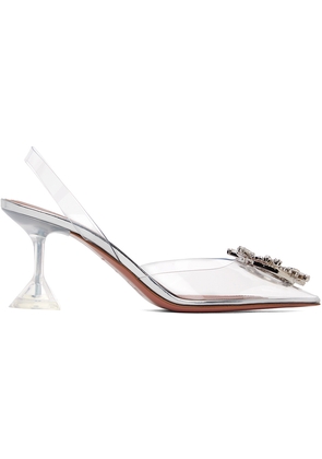 Amina Muaddi Transparent Begum Glass Sling 70 Heels